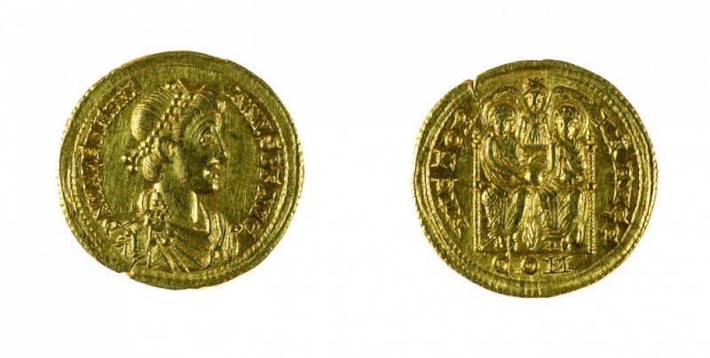 Valentiniano II (375-392 d.C.)
Solido databile al periodo 378-383 d.C. - Zecca:...