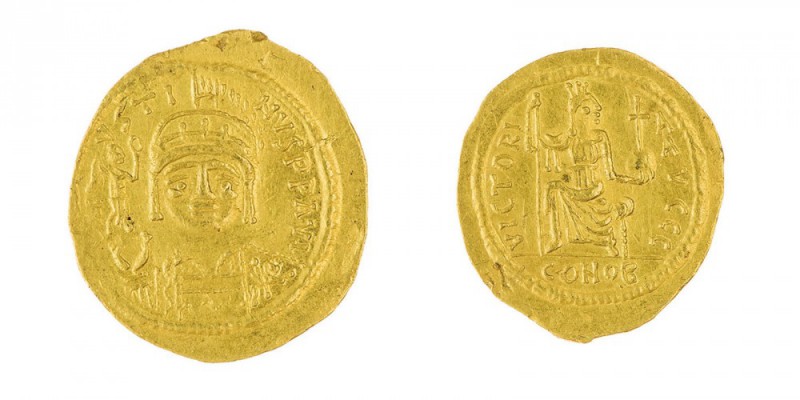Monete Bizantine 
Giustino II (565-578) - Solido - Zecca: Thessalonica - Diritt...