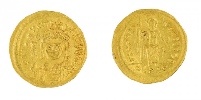Monete Bizantine 
Giustino II (565-578) - Solido da 22 Silique - Zecca: Theoupo...