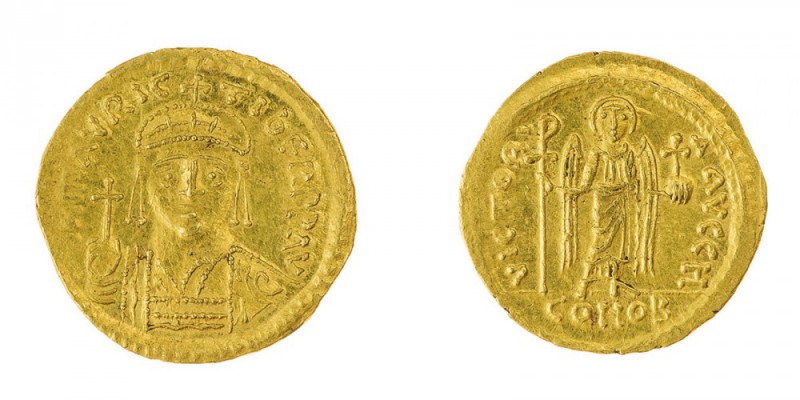 Monete Bizantine 
Maurizio Tiberio (582-602) - Solido databile al periodo 582-5...