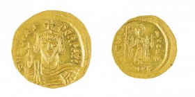 Monete Bizantine 
Foca (602-610) - Solido databile agli anni 607-610 - Zecca: Costantinopoli - Diritto: mezzo busto coronato dell’Imperatore di front...