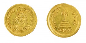 Monete Bizantine 
Eraclio (610-641) - Solido databile al periodo 610-613 - Zecca: Costantinopoli - Diritto: mezzo busto coronato dell’Imperatore di f...