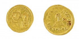 Monete Bizantine 
Eraclio (610-641) - Solido databile al periodo 629-631 - Zecca: Costantinopoli - Diritto: mezzi busti affiancati dell’Imperatore e ...