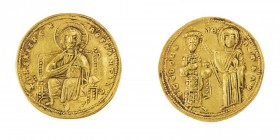 Monete Bizantine 
Romano III (1028-1034) - Histamenon - Zecca: Costantinopoli - Diritto: Gesù Cristo benedicente seduto di fronte - Rovescio: l’Imper...