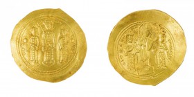 Monete Bizantine 
Romano IV (1068-1071) - Histamenon - Zecca: Costantinopoli - Diritto: i tre figliastri dell’Imperatore stanti di fronte; da sinistr...