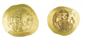Monete Bizantine 
Michele VII (1071-1078) - Histamenon - Zecca: Costantinopoli - Diritto: Gesù Cristo benedicente seduto di fronte - Rovescio: busto ...