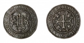 Repubblica di Genova 
Governo dei Dogi Biennali (1528-1797) - 2 Scudi 1628 - Zecca: Genova - Diritto: castello sormontato da una corona e sorretto da...
