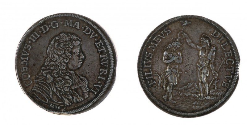 Granducato di Toscana 
Cosimo III de’ Medici (1670-1723) - Piastra 1676 - Zecca...