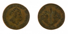 Regno di Sicilia 
Ferdinando III di Borbone (1759-1816) - 10 Grani 1814 - Zecca: Palermo - Diritto: testa del Re a destra - Rovescio: spiga di grano ...