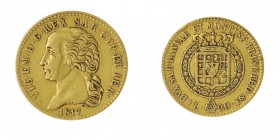 Vittorio Emanuele I (1802-1821) 
20 Lire 1817 - Zecca: Torino - Diritto: effigie del Re a sinistra - Rovescio: stemma completo di Casa Savoia coronat...
