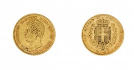 Carlo Alberto (1831-1849) 
20 Lire 1846 - Zecca: Torino - Diritto: effigie del Re a sinistra - Rovescio: stemma di Casa Savoia coronato e circondato ...