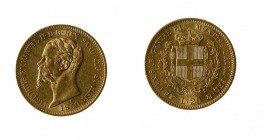 Vittorio Emanuele II (1849-1861) 
20 Lire 1850 - Zecca: Torino - Diritto: effigie del Re a sinistra - Rovescio: stemma di Casa Savoia coronato e circ...