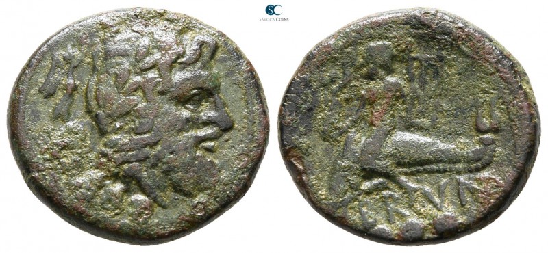Calabria. Brundisium circa 200 BC. 
Bronze Æ

16 mm., 3.29 g.



very fin...