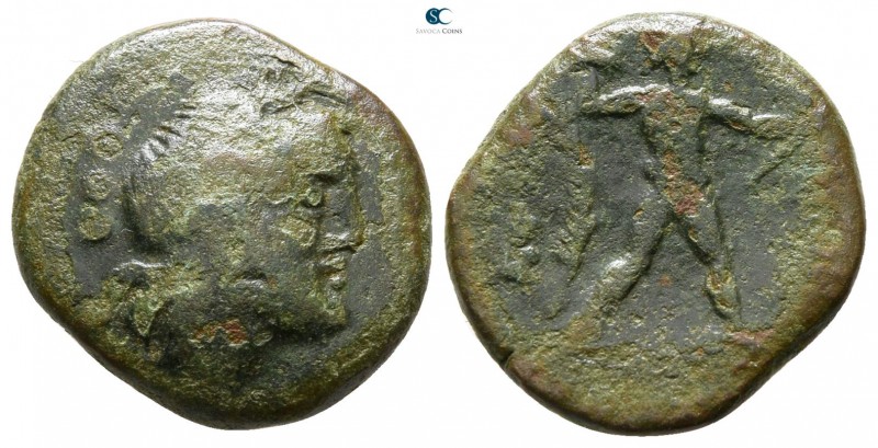 Bruttium. Petelia circa 216-89 BC. 
Quadrans Æ

15 mm., 3.20 g.



nearly...