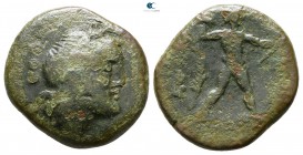 Bruttium. Petelia circa 216-89 BC. Quadrans Æ