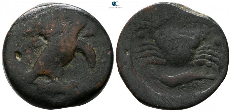 Sicily. Akragas circa 420-406 BC. 
Bronze Æ

28 mm., 17.79 g.



nearly v...