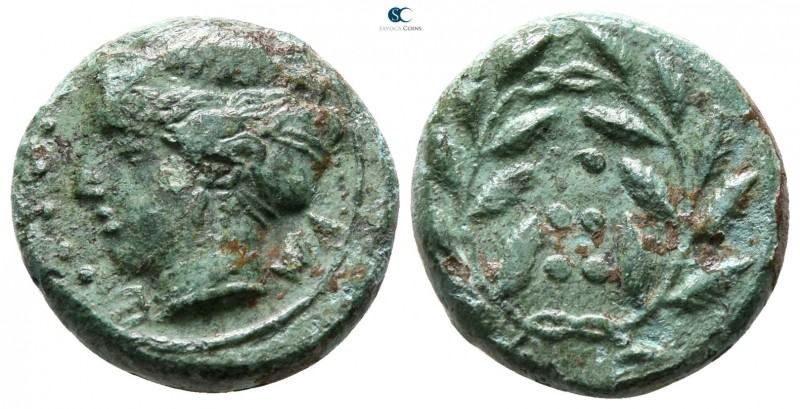 Sicily. Himera circa 415-409 BC. 
Hemilitron Æ

15 mm., 3.96 g.



very f...