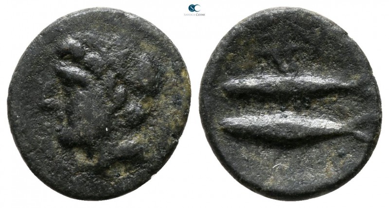 Sicily. Leontinoi circa 212-200 BC. 
Bronze Æ

12 mm., 1.06 g.



nearly ...