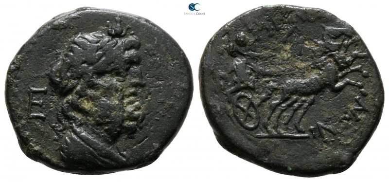 Sicily. Menaion 200-150 BC. 
Pentonkion Æ

18 mm., 4.15 g.



very fine