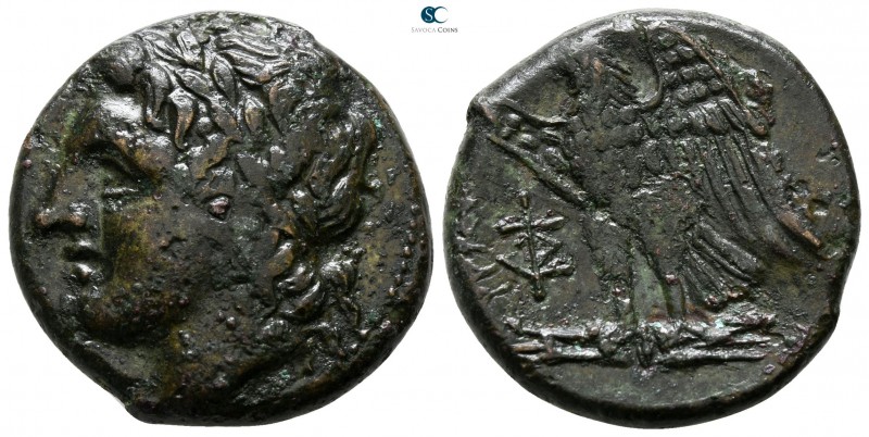 Sicily. Syracuse. Hiketas II 287-278 BC. 
Bronze Æ

22 mm., 9.97 g.



ve...