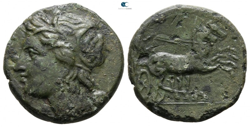 Sicily. Syracuse. Hiketas II 287-278 BC. 
Bronze Æ

17 mm., 3.92 g.



ve...