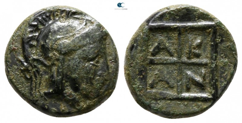 Macedon. Akanthos circa 400-358 BC. 
Bronze Æ

12 mm., 1.57 g.



very fi...