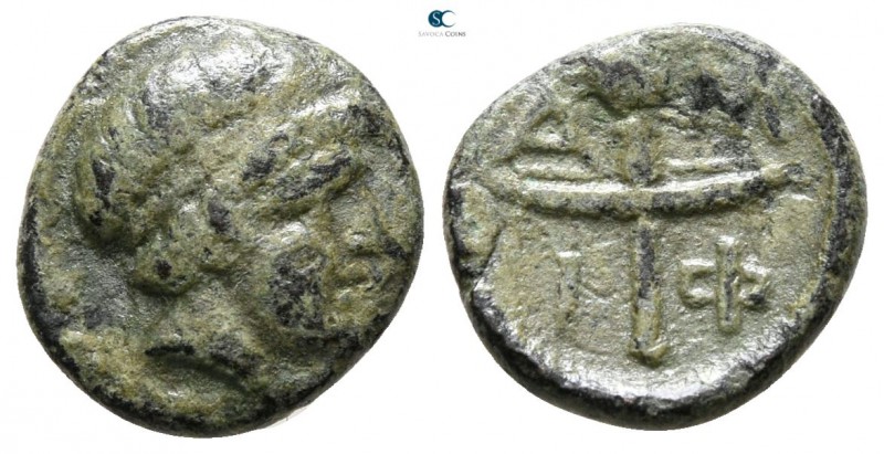 Macedon. Amphipolis 410-357 BC. 
Bronze Æ

11 mm., 1.19 g.



nearly very...