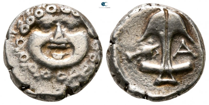 Thrace. Apollonia Pontica circa 420-300 BC. 
Reduced Drachm AR

13 mm., 2.84 ...