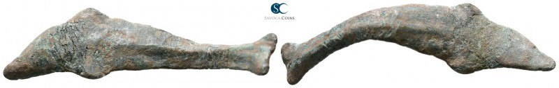 Scythia. Olbia circa 525-350 BC. 
Cast dolphin Æ

39 mm., 2.77 g.



very...
