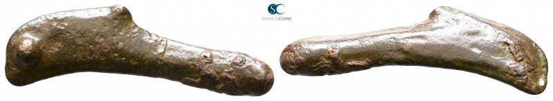 Scythia. Olbia circa 525-350 BC. 
Cast dolphin Æ

24 mm., 1.41 g.



very...
