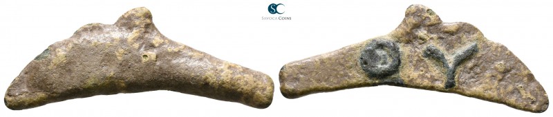 Scythia. Olbia circa 420-300 BC. 
Cast dolphin Æ

29 mm., 1.60 g.



very...