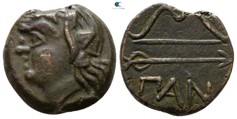 The Tauric Chersonese. Pantikapaion circa 304-250 BC. 
Bronze Æ

17 mm., 4.14...