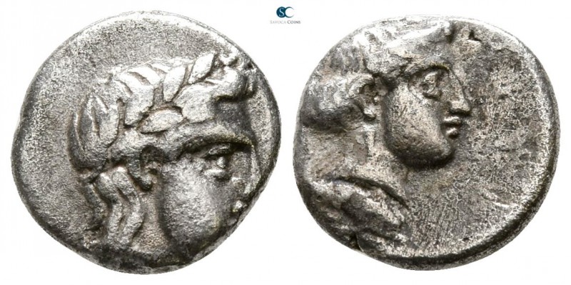 Lesbos. Mytilene circa 400-350 BC. 
Diobol AR

10 mm., 1.24 g.



very fi...