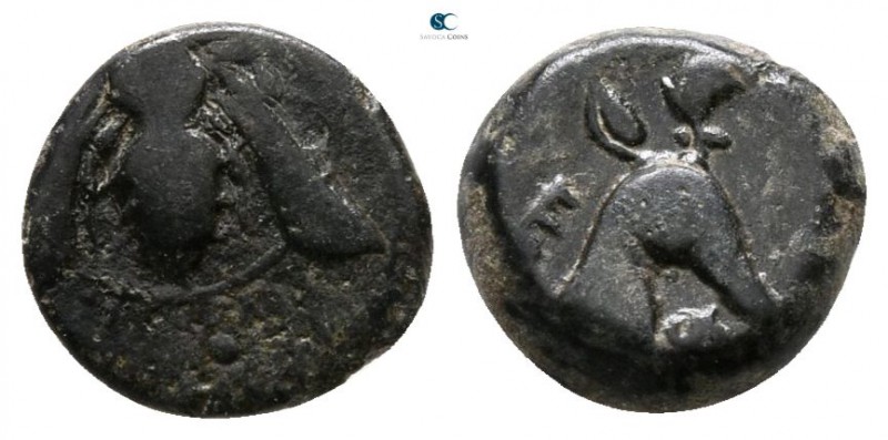 Ionia. Ephesos circa 405-390 BC. 
Bronze Æ

7 mm., 0.55 g.



very fine