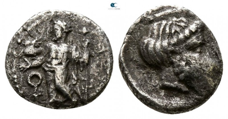 Cilicia. Tarsos . Tiribazos, Satrap of Lydia 388-380 BC. 
Obol AR

9 mm., 0.7...