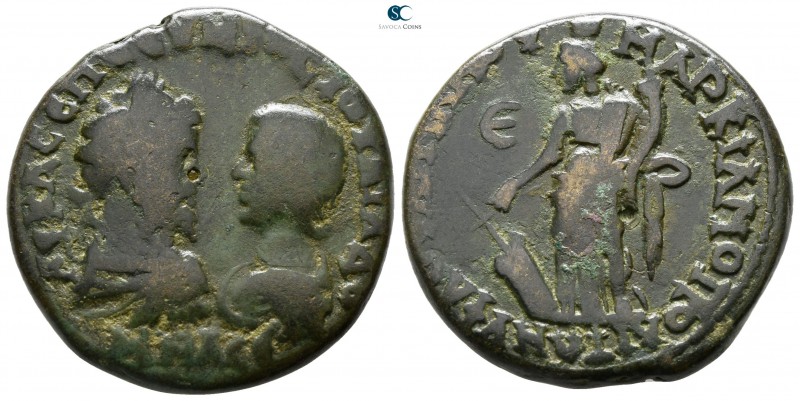 Moesia Inferior. Marcianopolis. Septimius Severus-Julia Domna AD 193-211. 
Bron...