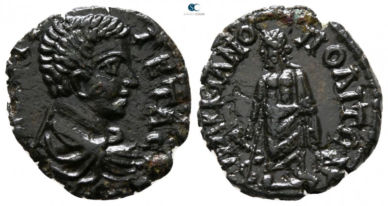 Moesia Inferior. Marcianopolis. Geta AD 198-211. 
Bronze Æ

15 mm., 1.93 g.
...