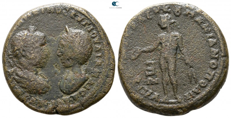 Moesia Inferior. Marcianopolis. Elagabalus and Julia Maesa AD 218-222. 
Bronze ...