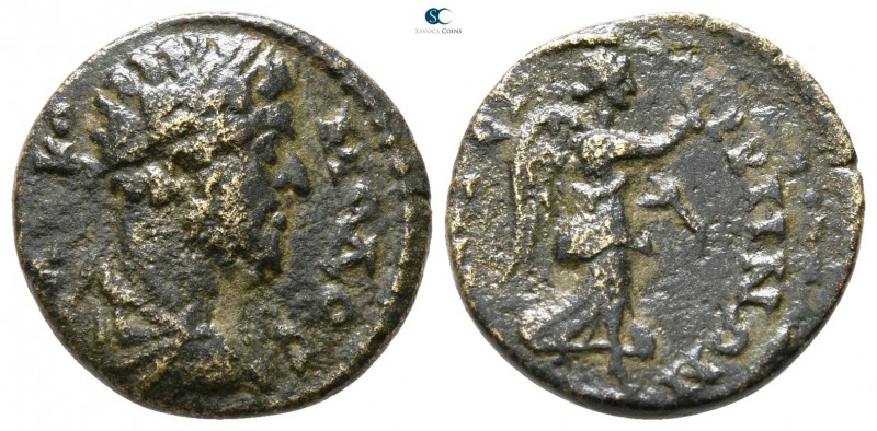 Lydia. Thyateira . Commodus AD 180-192. 
Bronze Æ

15 mm., 2.74 g.



nea...