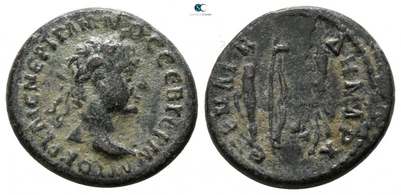 Seleucis and Pieria. Antioch. Trajan AD 98-117. 
Bronze Æ

14 mm., 1.63 g.
...