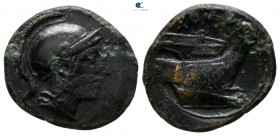 Anonymous circa 211-208 BC. Uncertain mint in Sicily. Bronze Æ