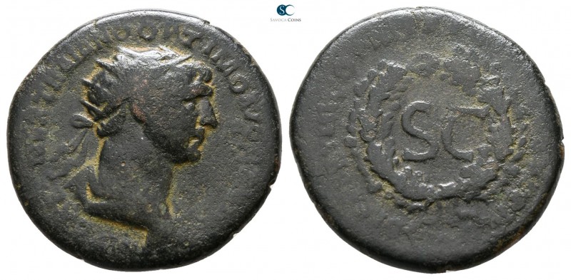 Trajan AD 98-117. Struck in Rome for circulation in the East
Semis Æ

19 mm.,...