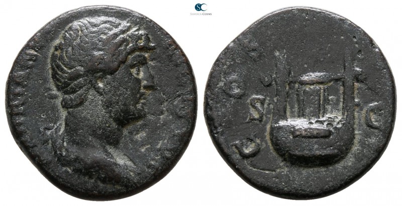 Hadrian AD 117-138. Rome
Semis Æ

17 mm., 3.21 g.



very fine