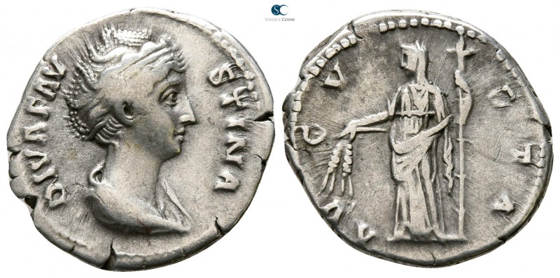 Diva Faustina I Died AD 140-141. Rome
Denarius AR

18 mm., 3.00 g.



ver...