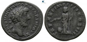 Marcus Aurelius AD 161-180. Rome. Limes Falsum of a Denarius Æ