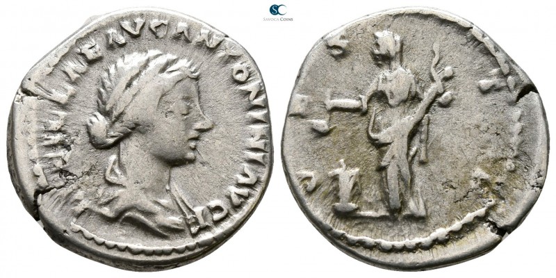 Lucilla AD 164-169. Rome
Denarius AR

19 mm., 3.30 g.



nearly very fine