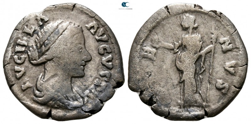 Lucilla AD 164-169. Rome
Denarius AR

19 mm., 2.45 g.



nearly very fine