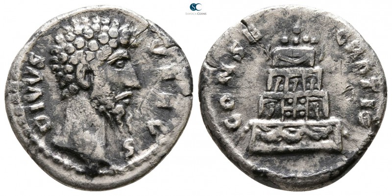 Divus Lucius Verus AD 169. Rome
Denarius AR

18 mm., 2.91 g.



very fine