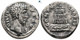 Divus Lucius Verus AD 169. Rome. Denarius AR