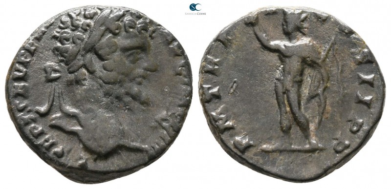 Septimius Severus AD 193-211. Rome
Limes Falsum of a Denarius Æ

16 mm., 2.90...